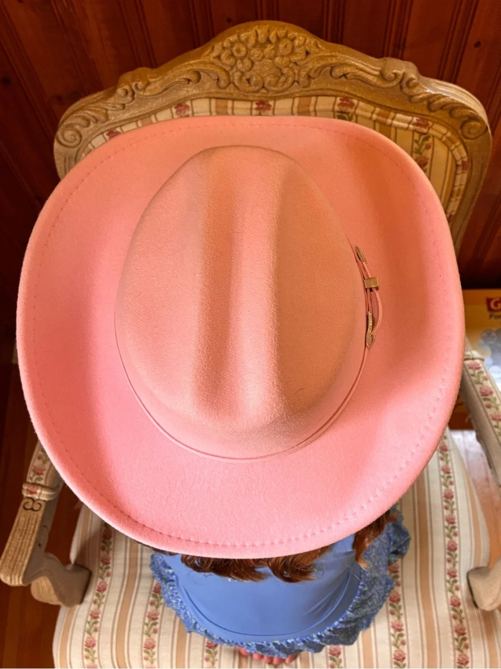 Kids Pink Felt Cowboy Hat - Stylish Sun & Play Accessory